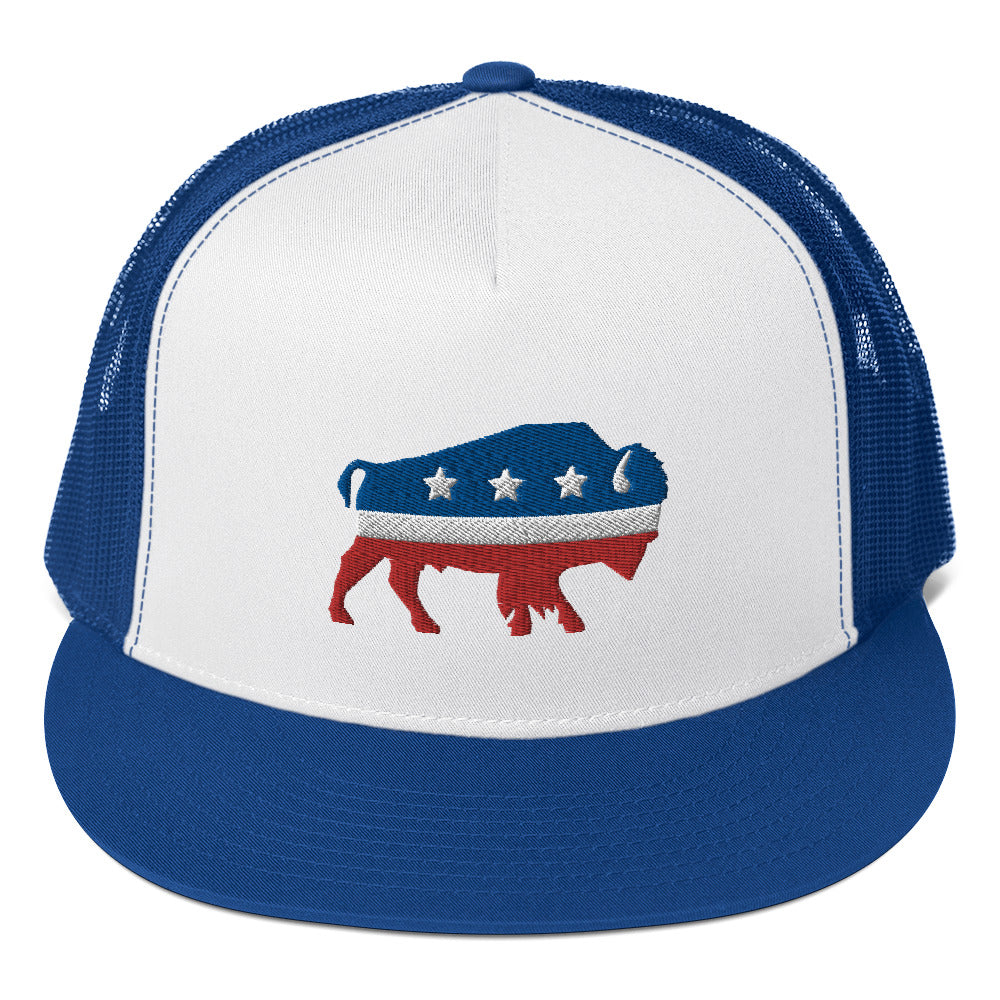 Bison Independent Flat Bill Trucker Cap