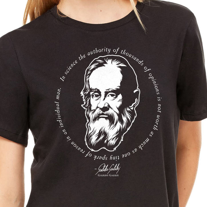 Galileo Galilei Science Quote Ladies T-Shirt