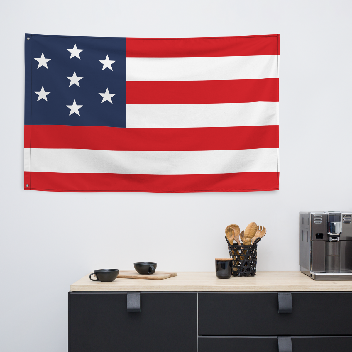 Whiskey Rebellion 7 Stars 7 Bars Wall Flag