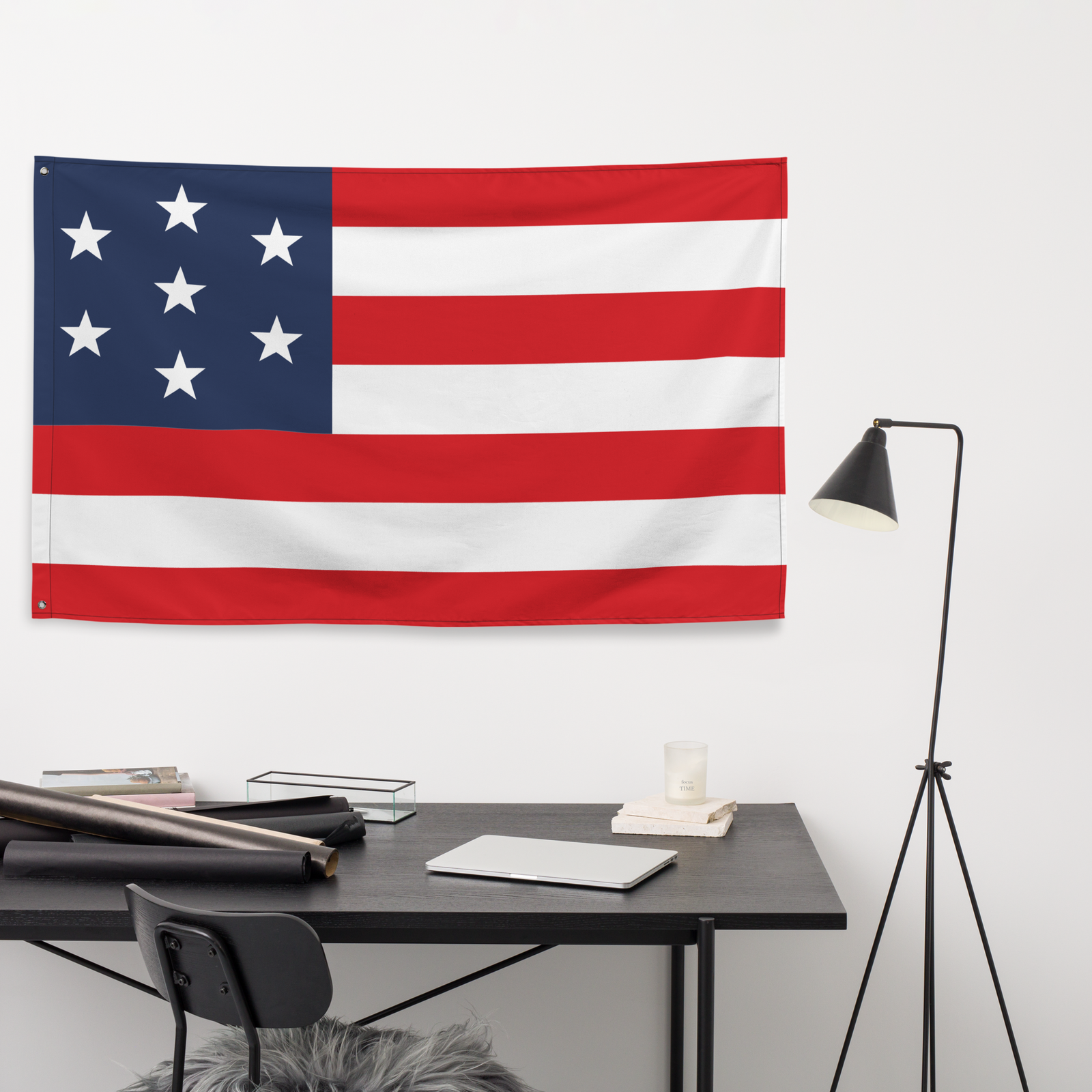 Whiskey Rebellion 7 Stars 7 Bars Wall Flag