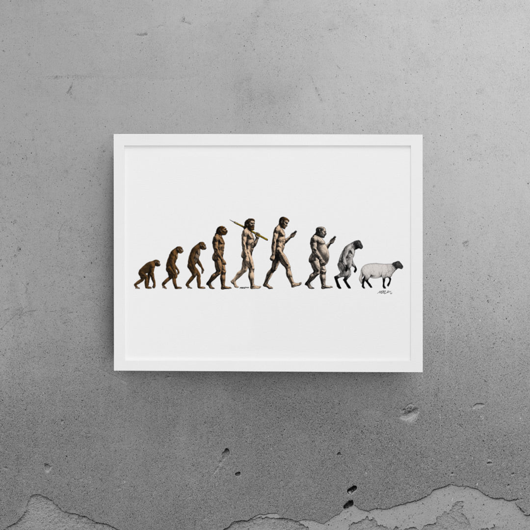 March of Devolution Sheeple Print