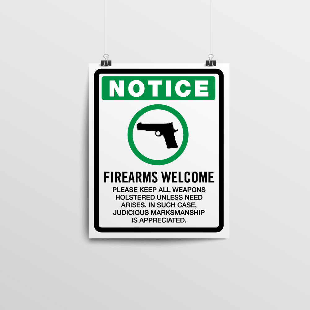 Firearms Welcome Notice