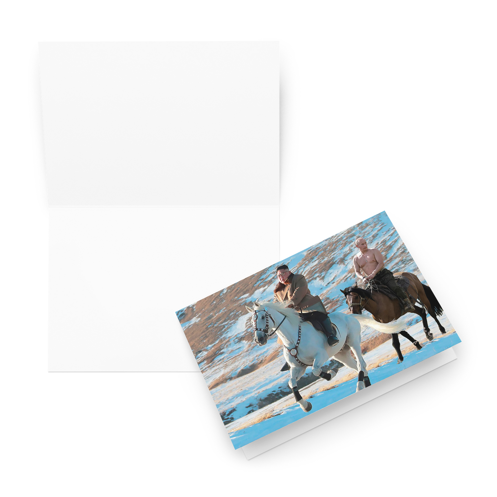 Brokeback Supreme Leaders Greeting card