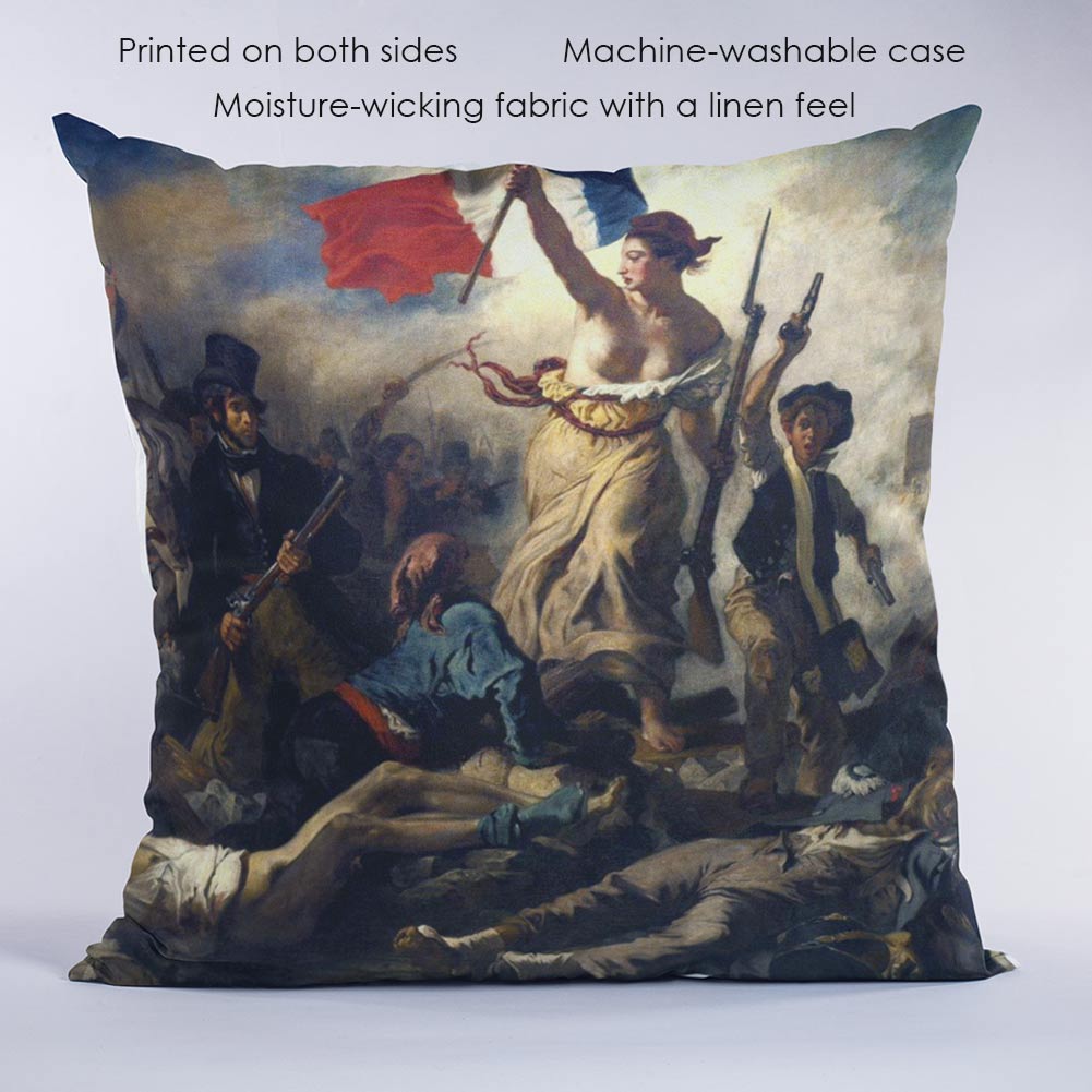 Liberty Leading the People Eugène Delacroix Throw Pillow