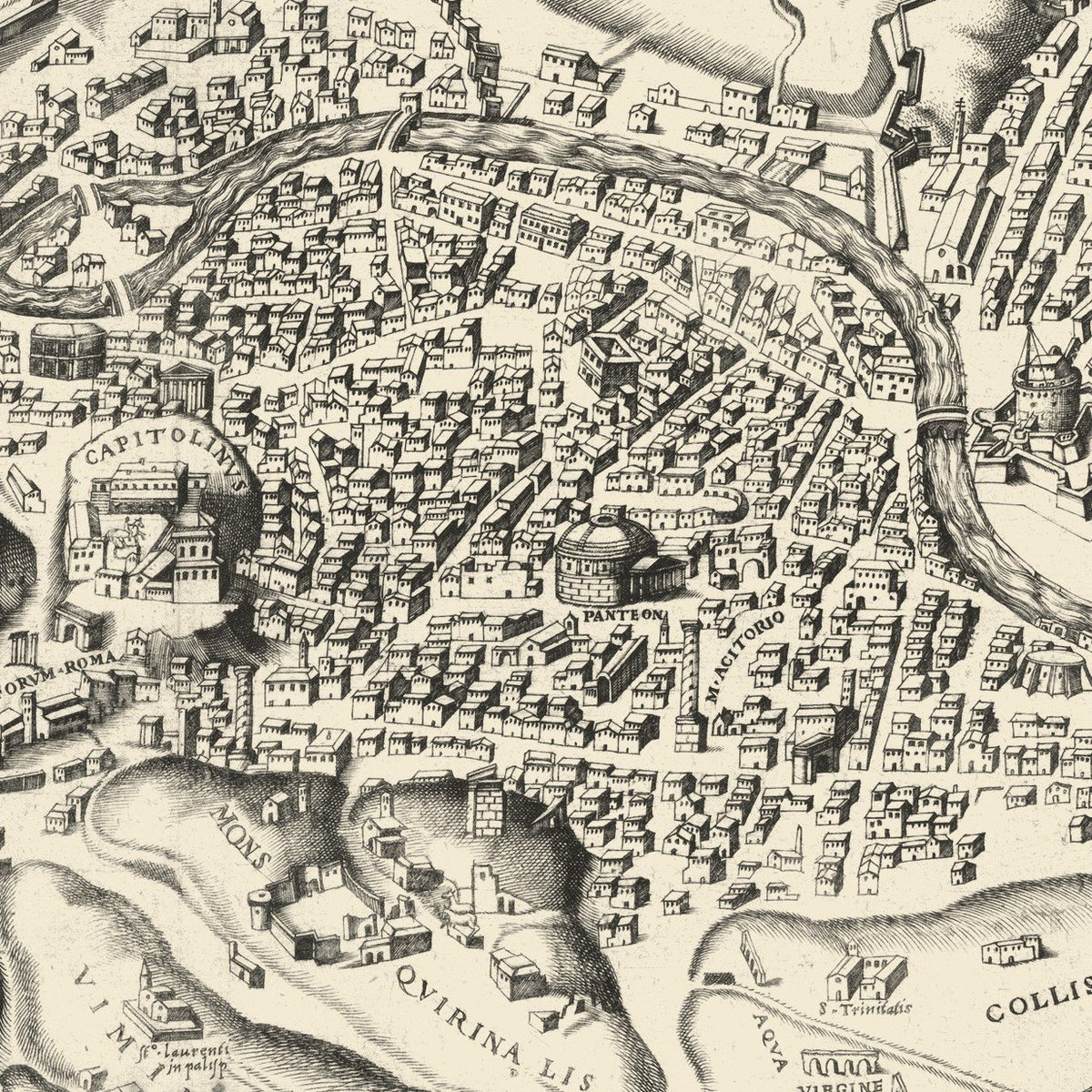 View of Rome from the East Art Print