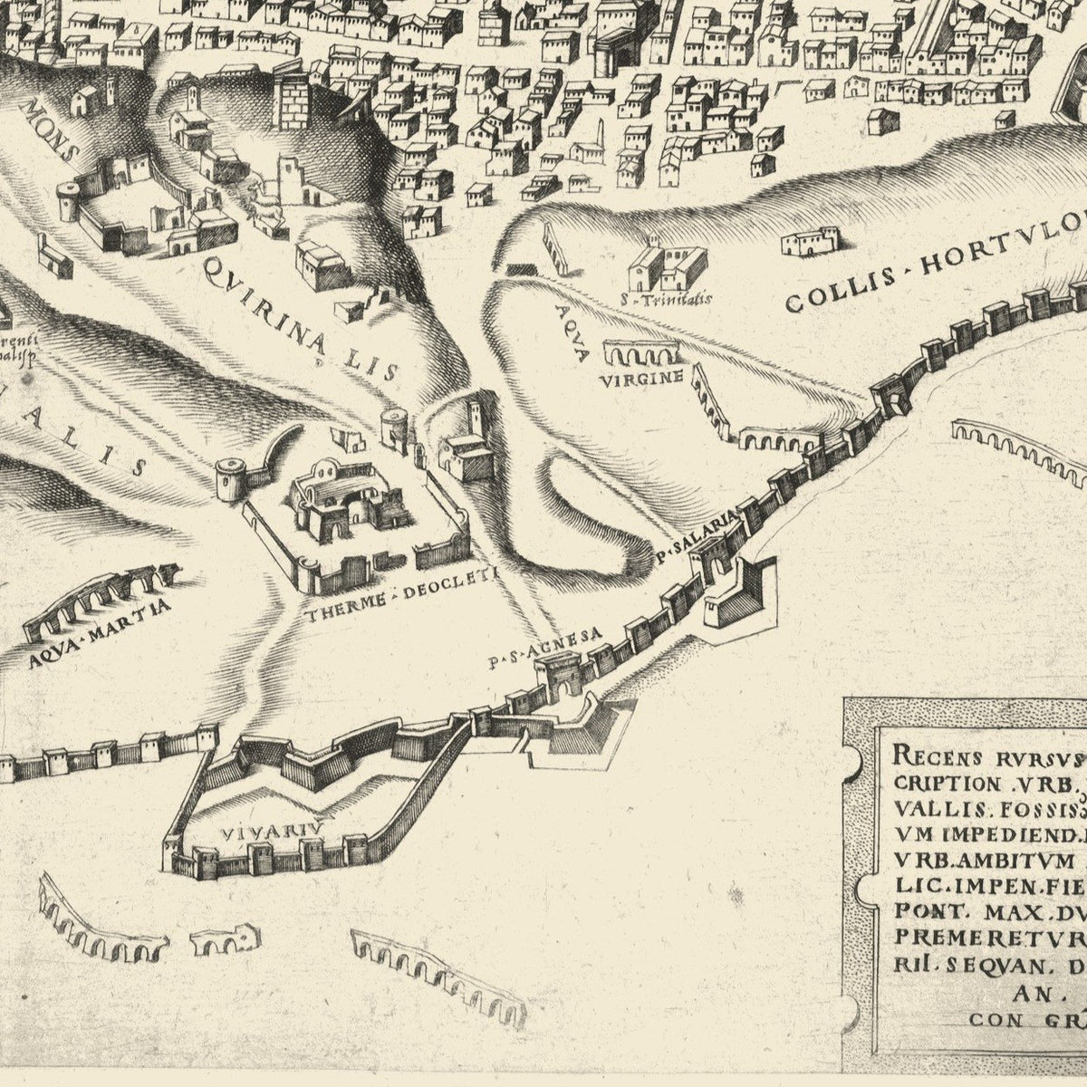 View of Rome from the East Art Print