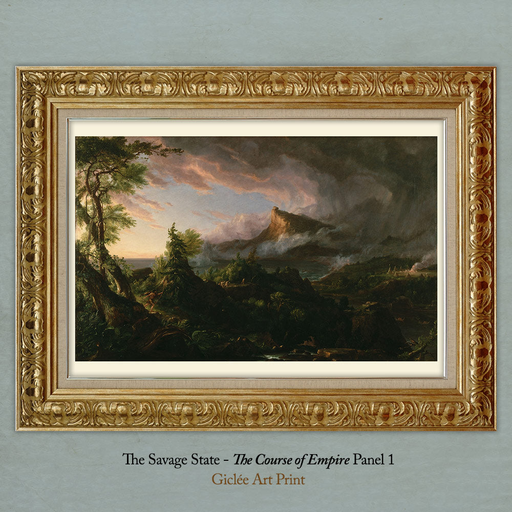 The Savage State Thomas Cole The Course of Empire Art Print