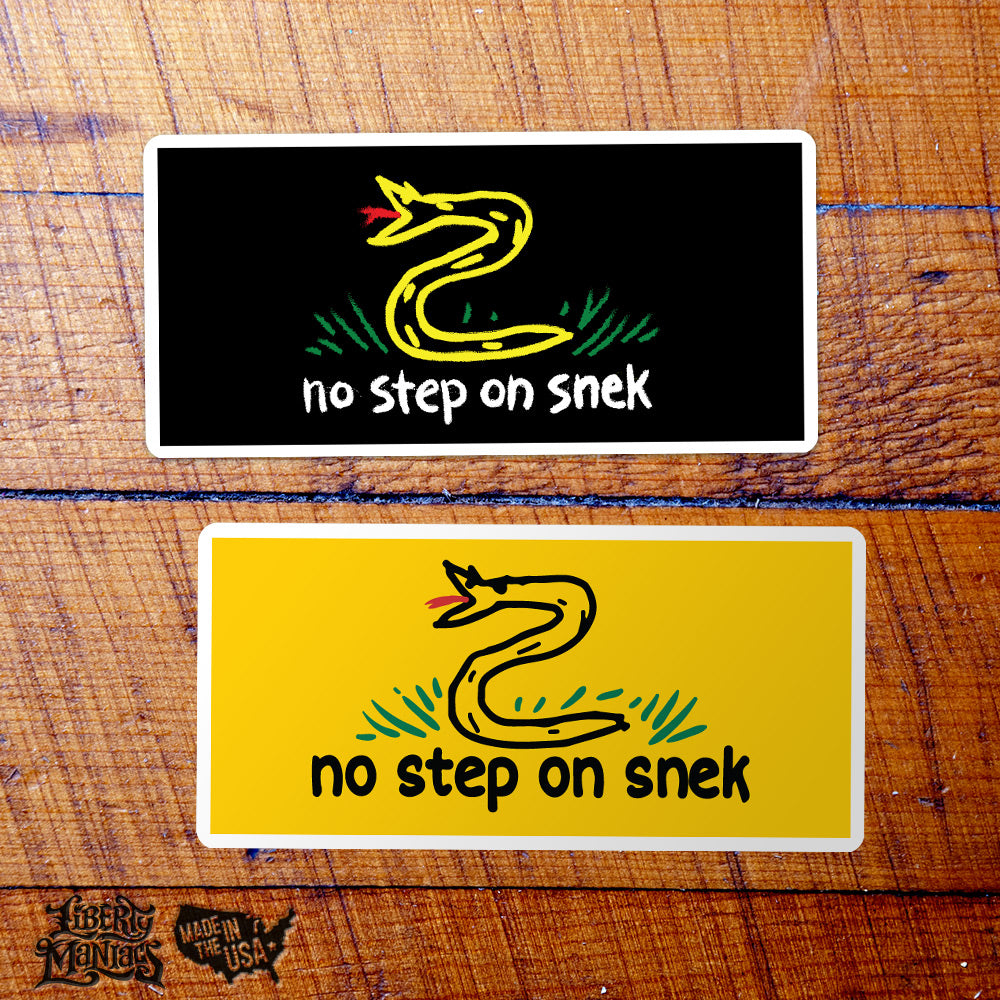 No Step On Snek Flag Stickers