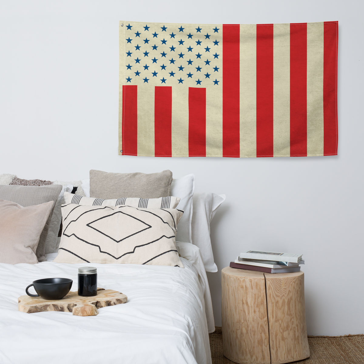 Civil Peace Vintage Stained Wall Flag
