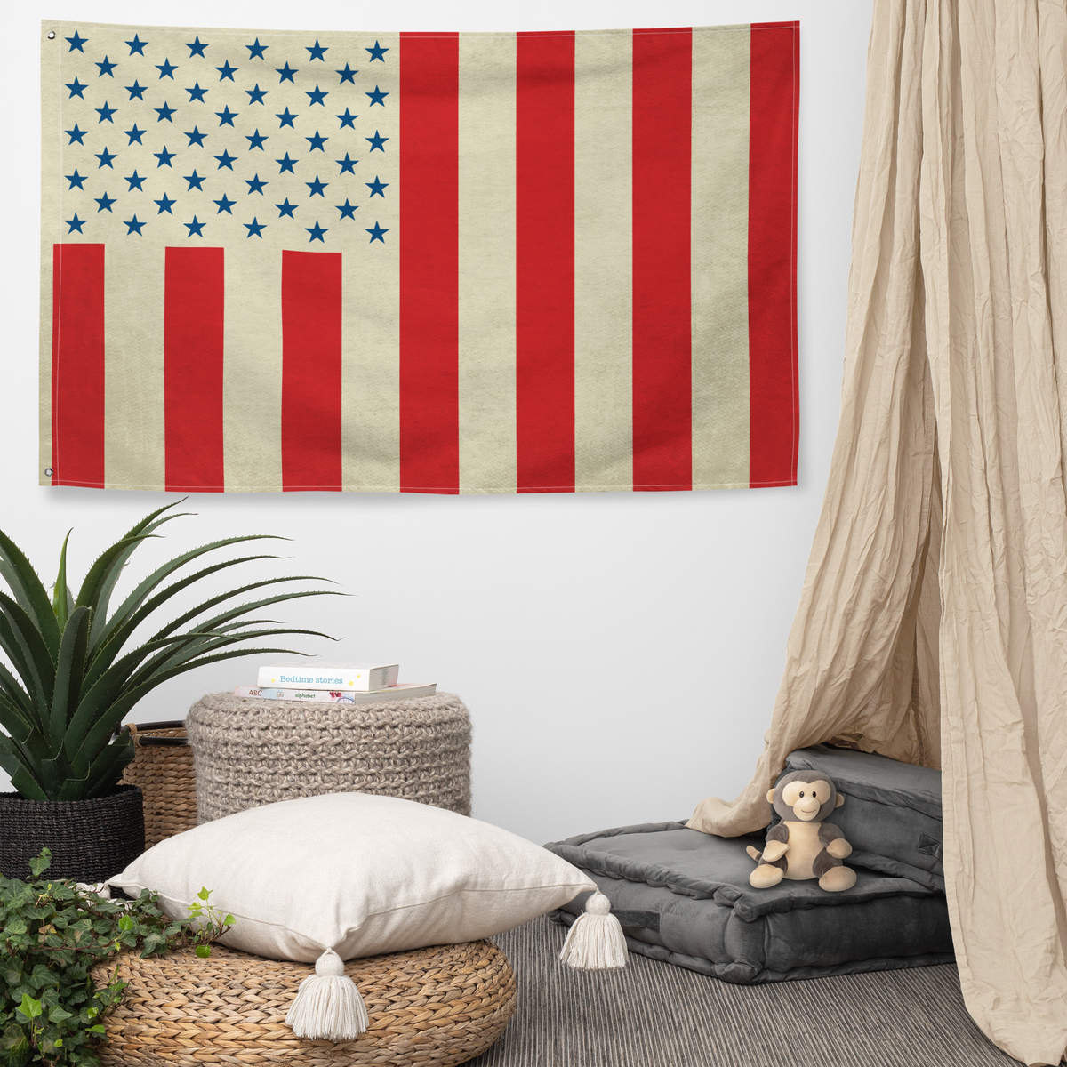 Civil Peace Vintage Stained Wall Flag