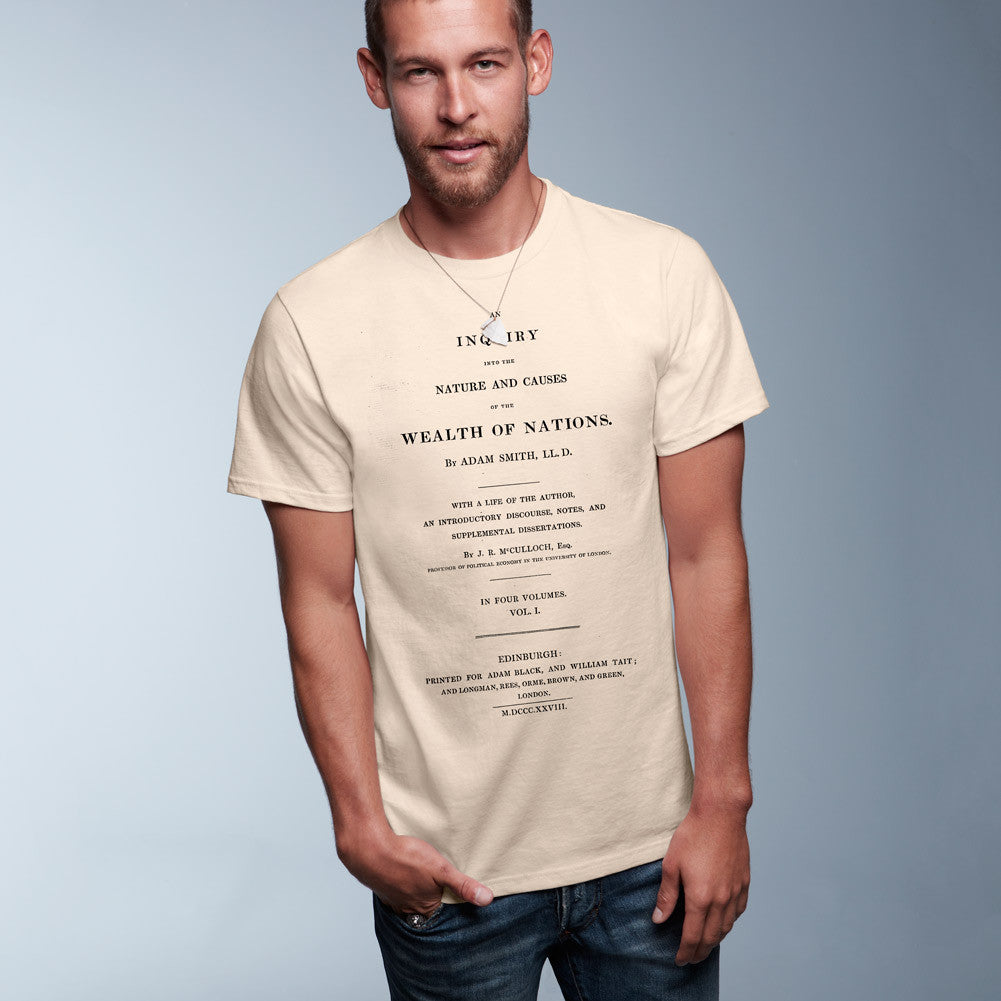 Adam Smith Wealth of Nations Great Books Graphic T-Shirt