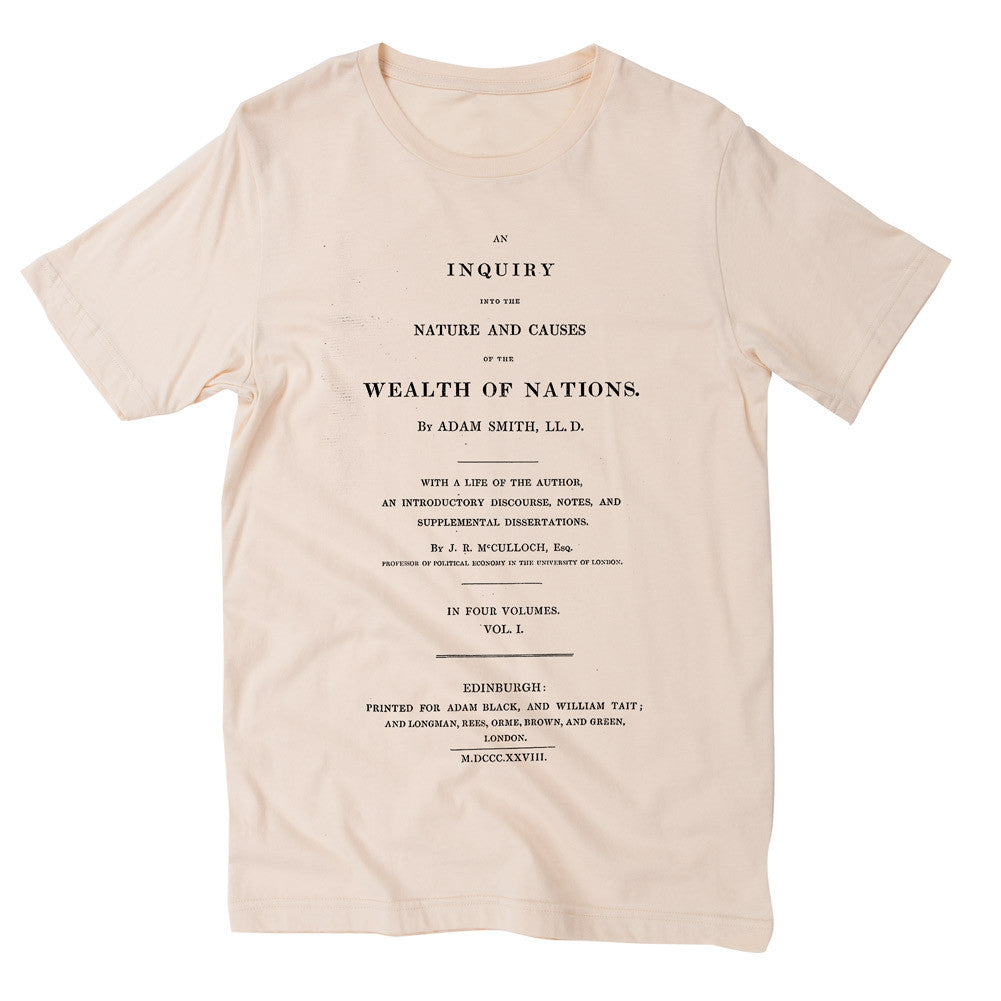Adam Smith Wealth of Nations Great Books Graphic T-Shirt