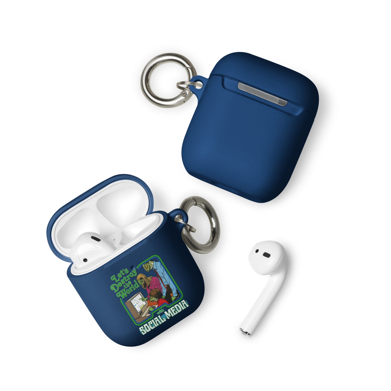 Let's Destroy the World with Social Media AirPods case