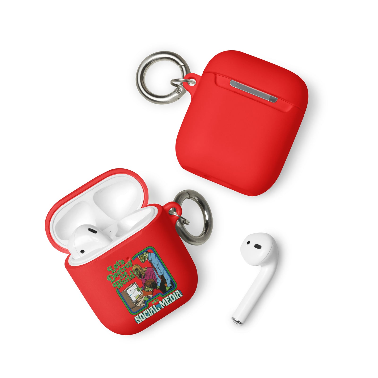 Let's Destroy the World with Social Media AirPods case