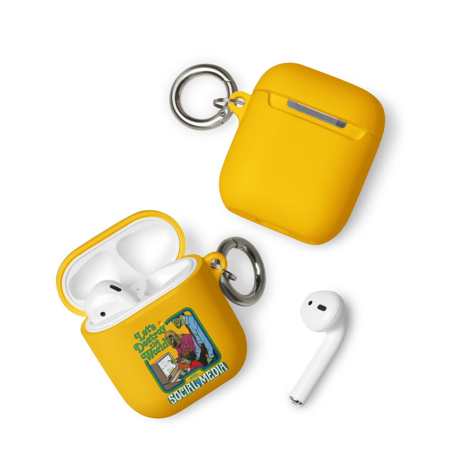 Let's Destroy the World with Social Media AirPods case
