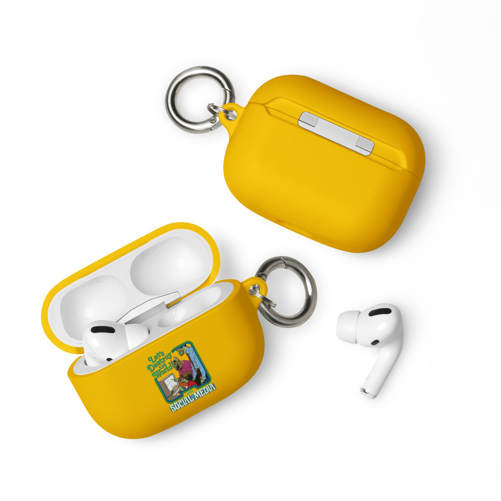 Let's Destroy the World with Social Media AirPods case