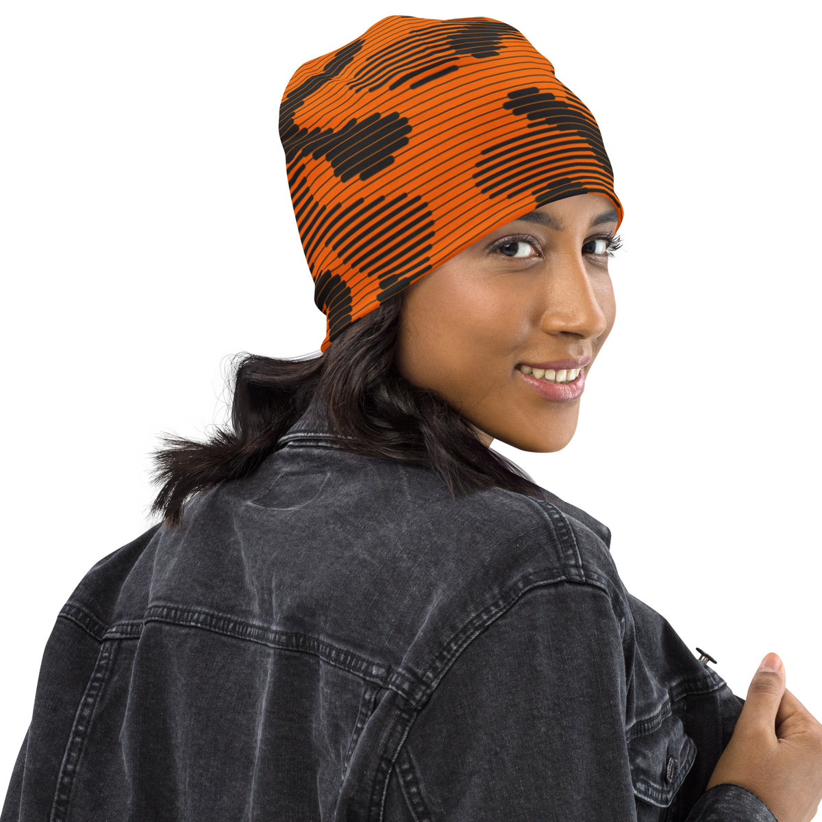Digital Camouflage Blaze Orange Beanie - Liberty Maniacs