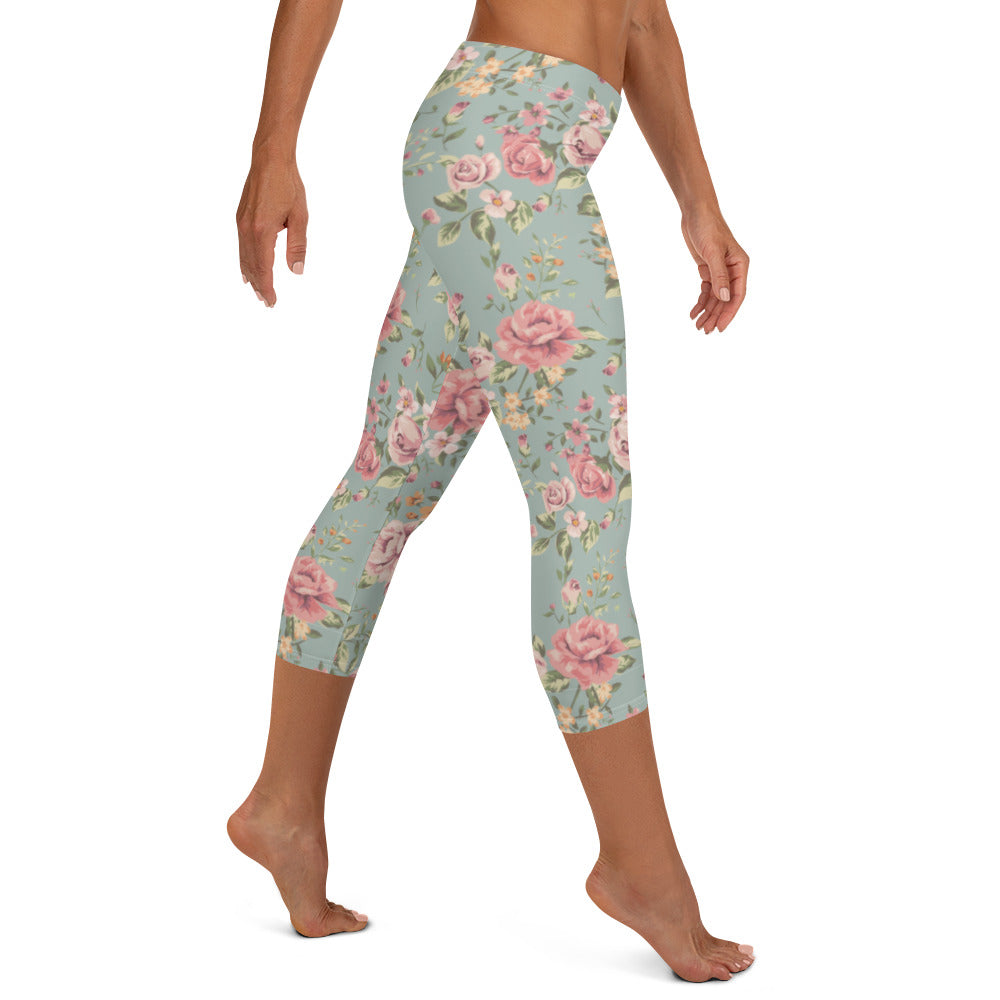 Floral Spectral Capri Leggings