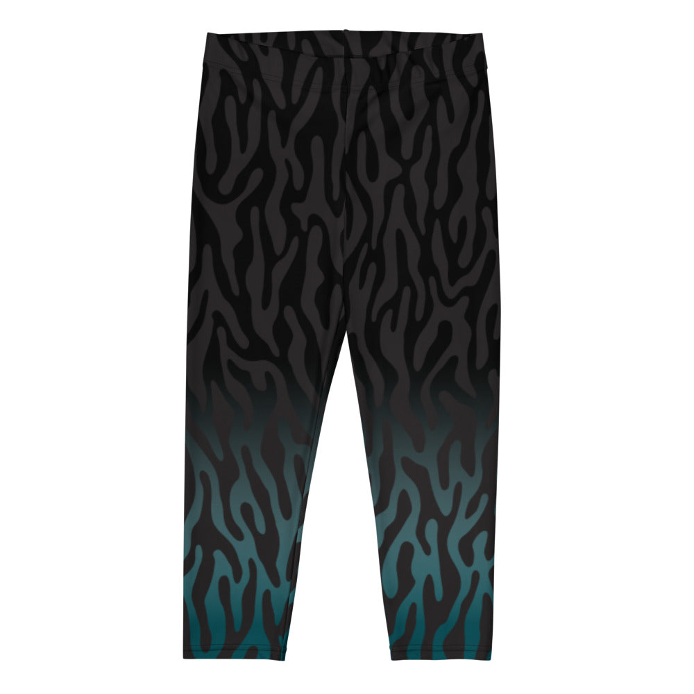 Teal Mernbrook Capri Leggings