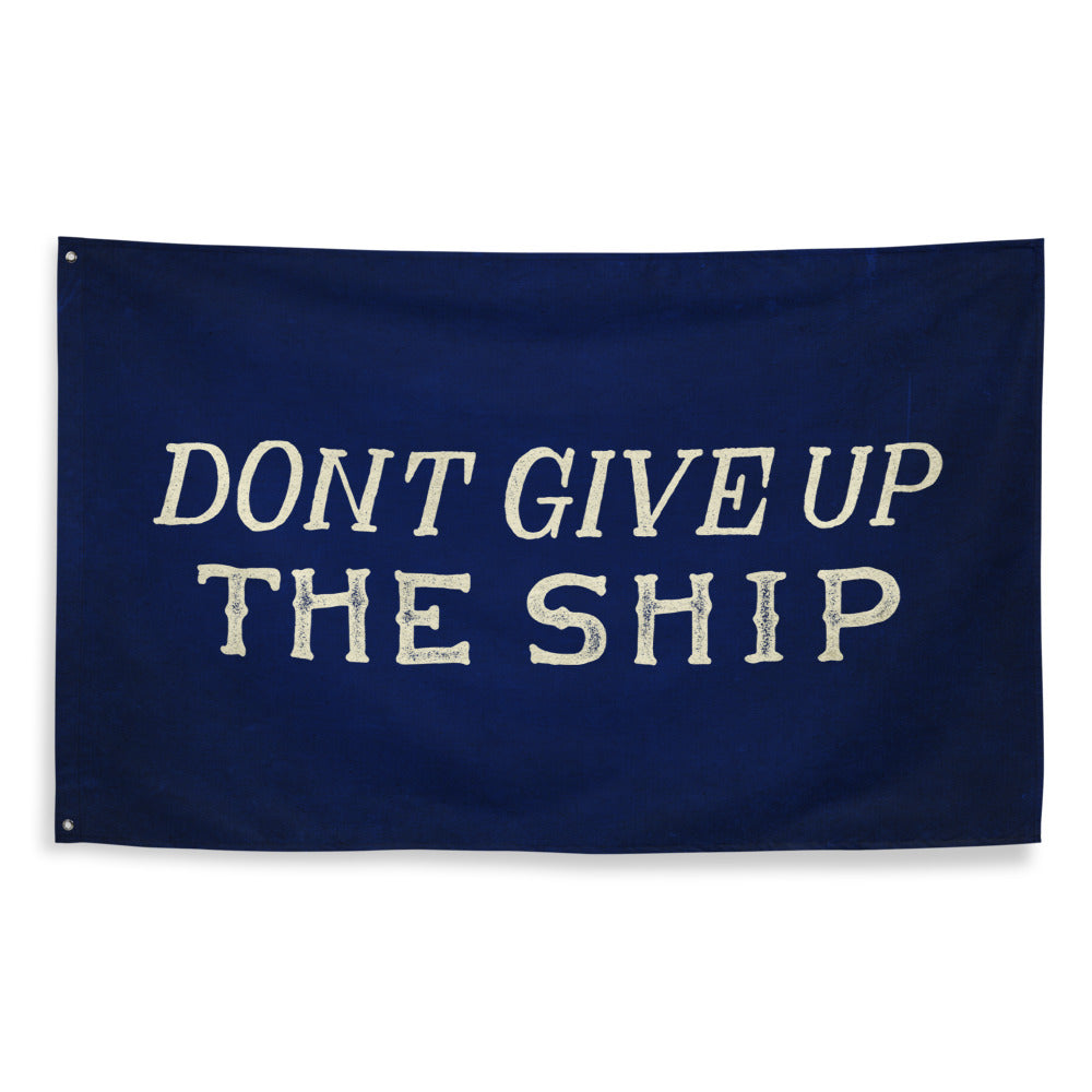 AZ FLAG Piratenflagge – „Don't Give Up The Ship“, 90x60 Cm, 100% Polyester, Mit Metallösen, UV-beständig