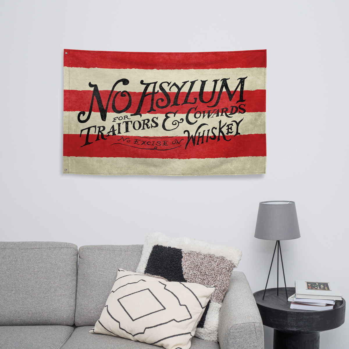 Whiskey Rebellion No Asylum Wall Flag