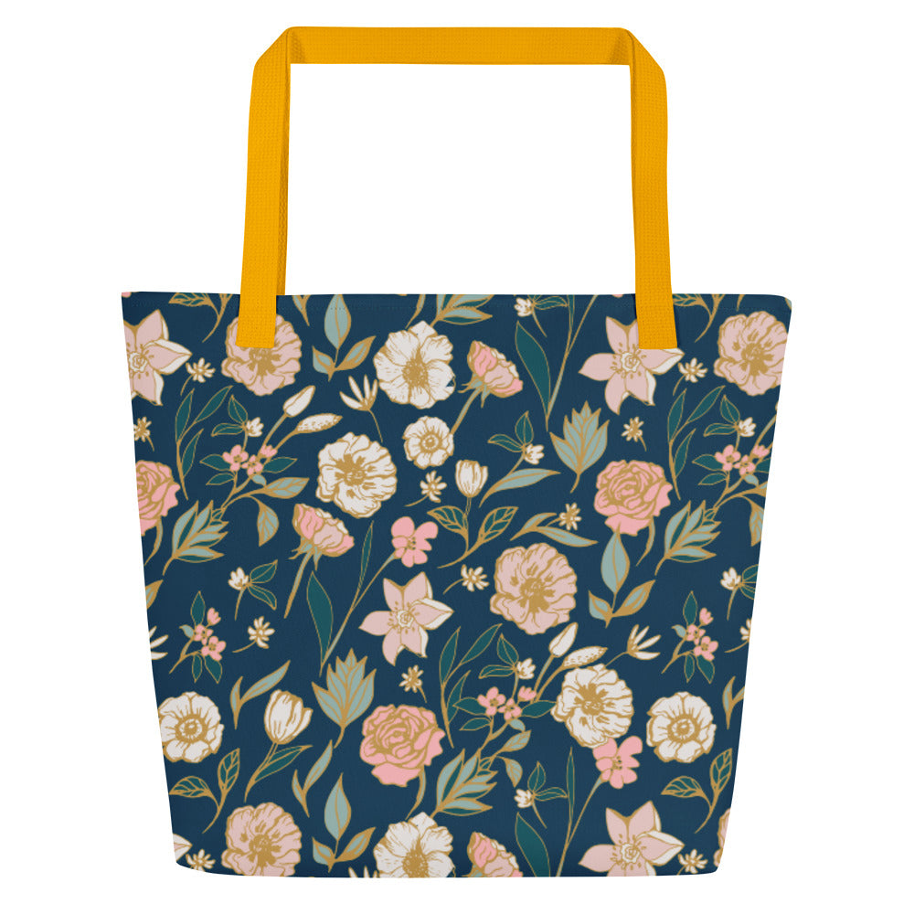 Vårblomst Floral Large Beach Bag
