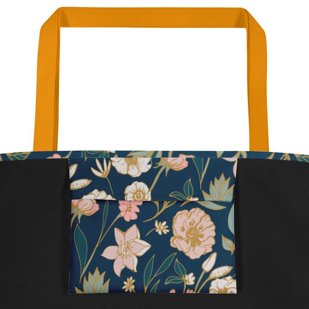 Vårblomst Floral Large Beach Bag