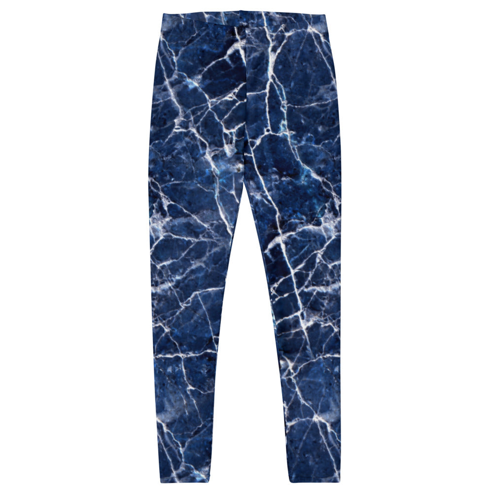 Blue Marble Pattern Leggings
