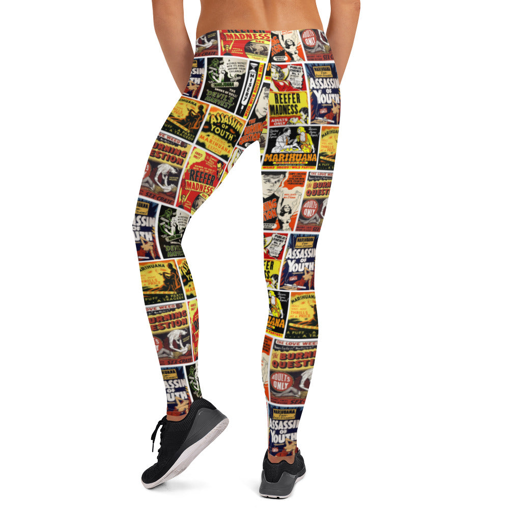 Reefer Madness Hysteria Poster Leggings