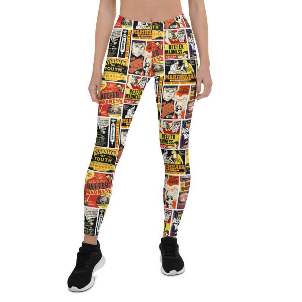 Reefer Madness Hysteria Poster Leggings