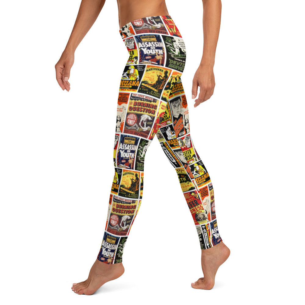 Reefer Madness Hysteria Poster Leggings