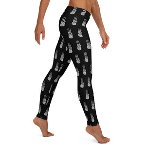 May the Odds Be Ever In Your Favor Three Finger Skeleton Salute Leggings