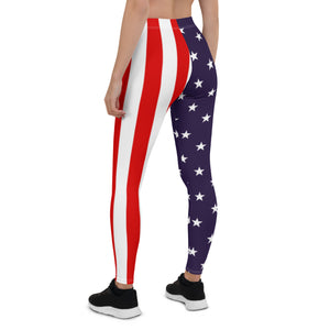 American Flag Full Length Leggings