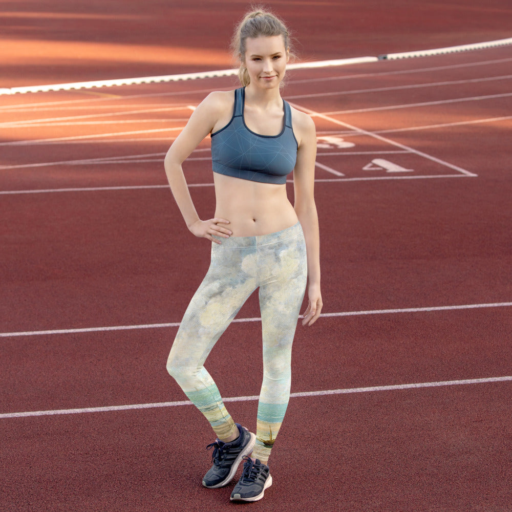 The Calm Sea Fine Art Leggings
