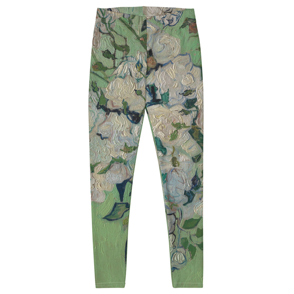 Vincent Van Gogh Roses Fine Art Leggings