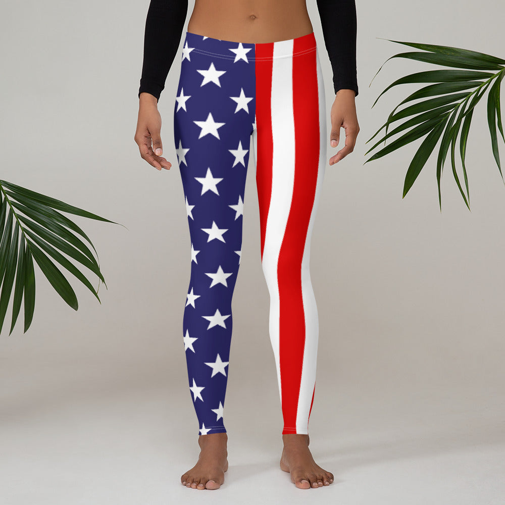 American Flag Leggings