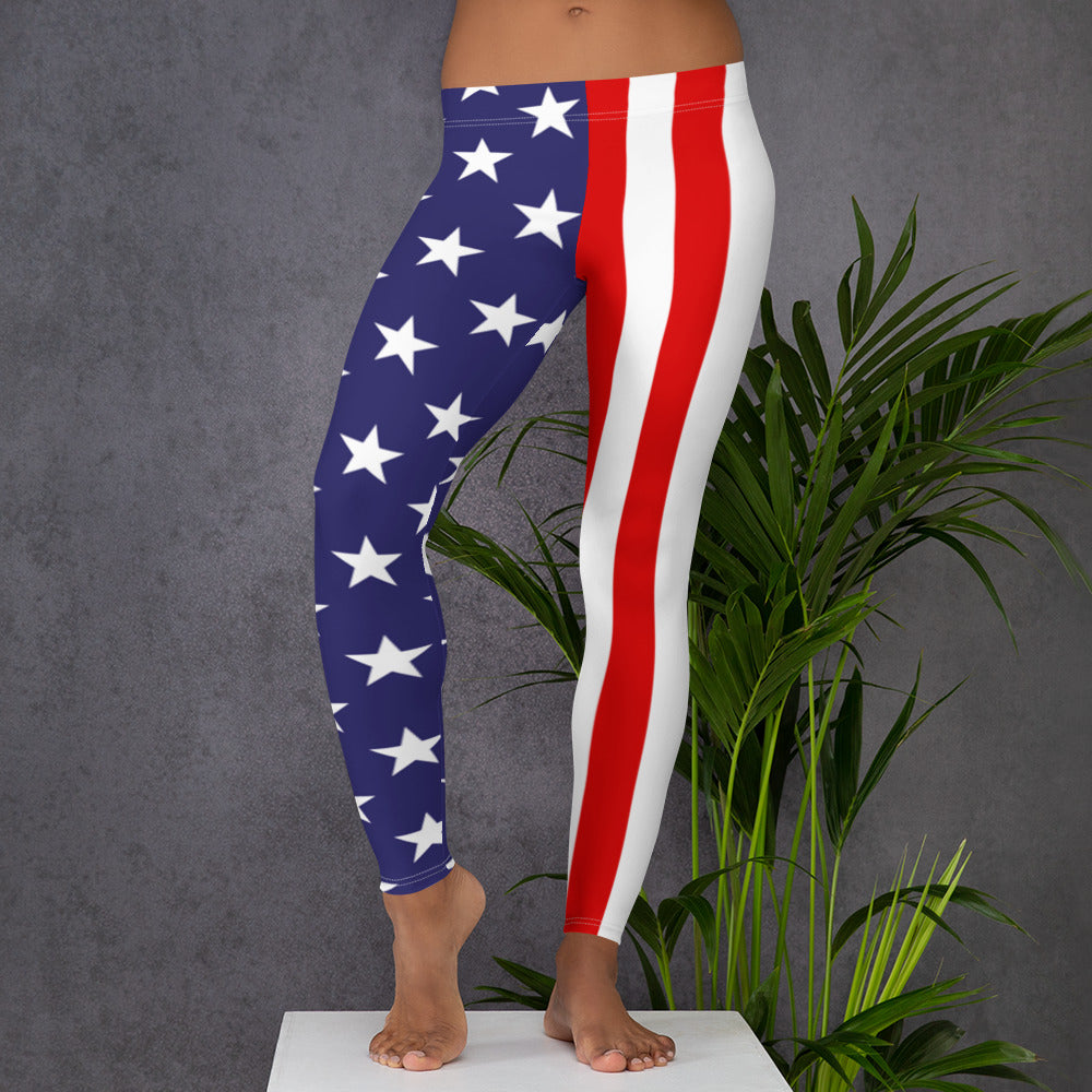 American Flag Leggings