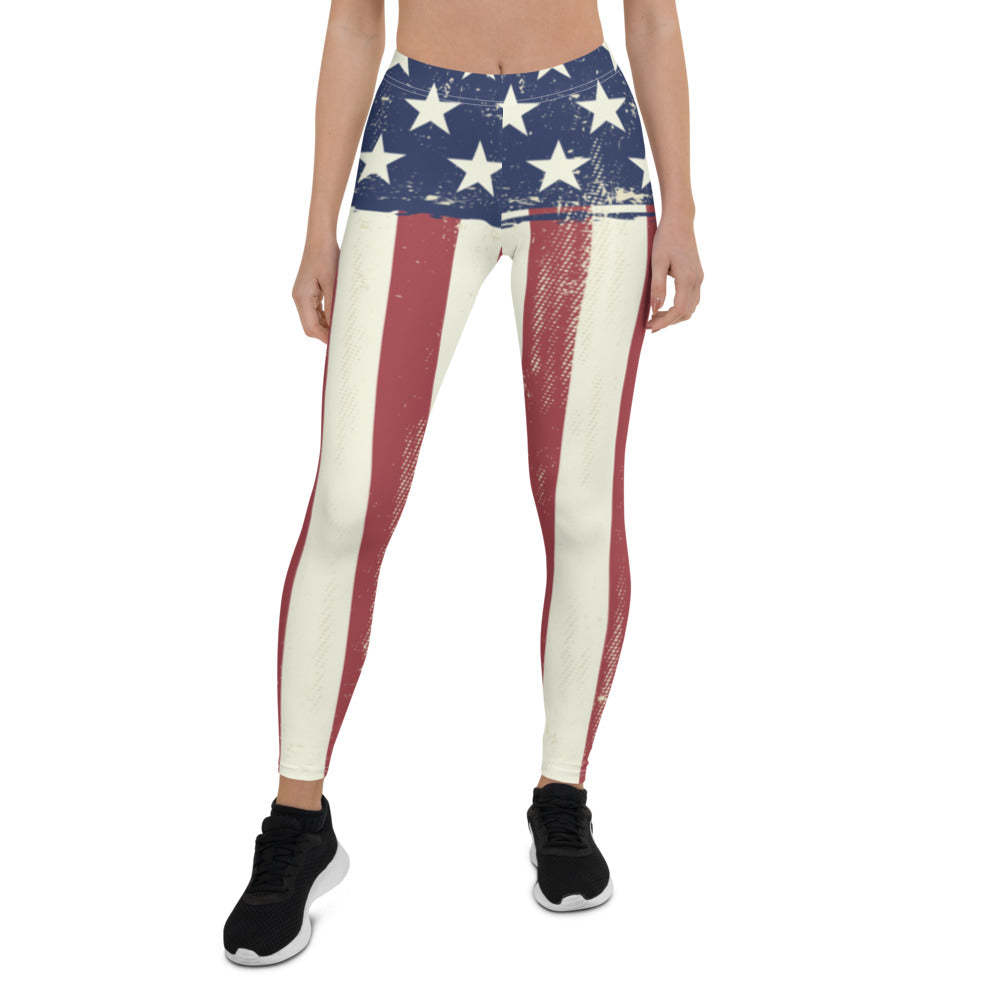 Stars and Bars Full Length Leggings