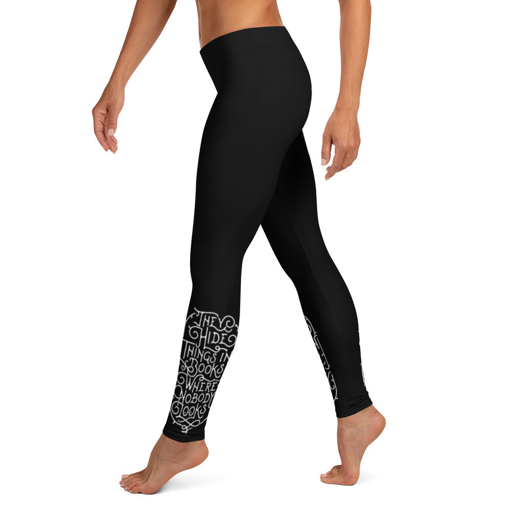 They Hide Things In Books Where Nobody Looks Leggings