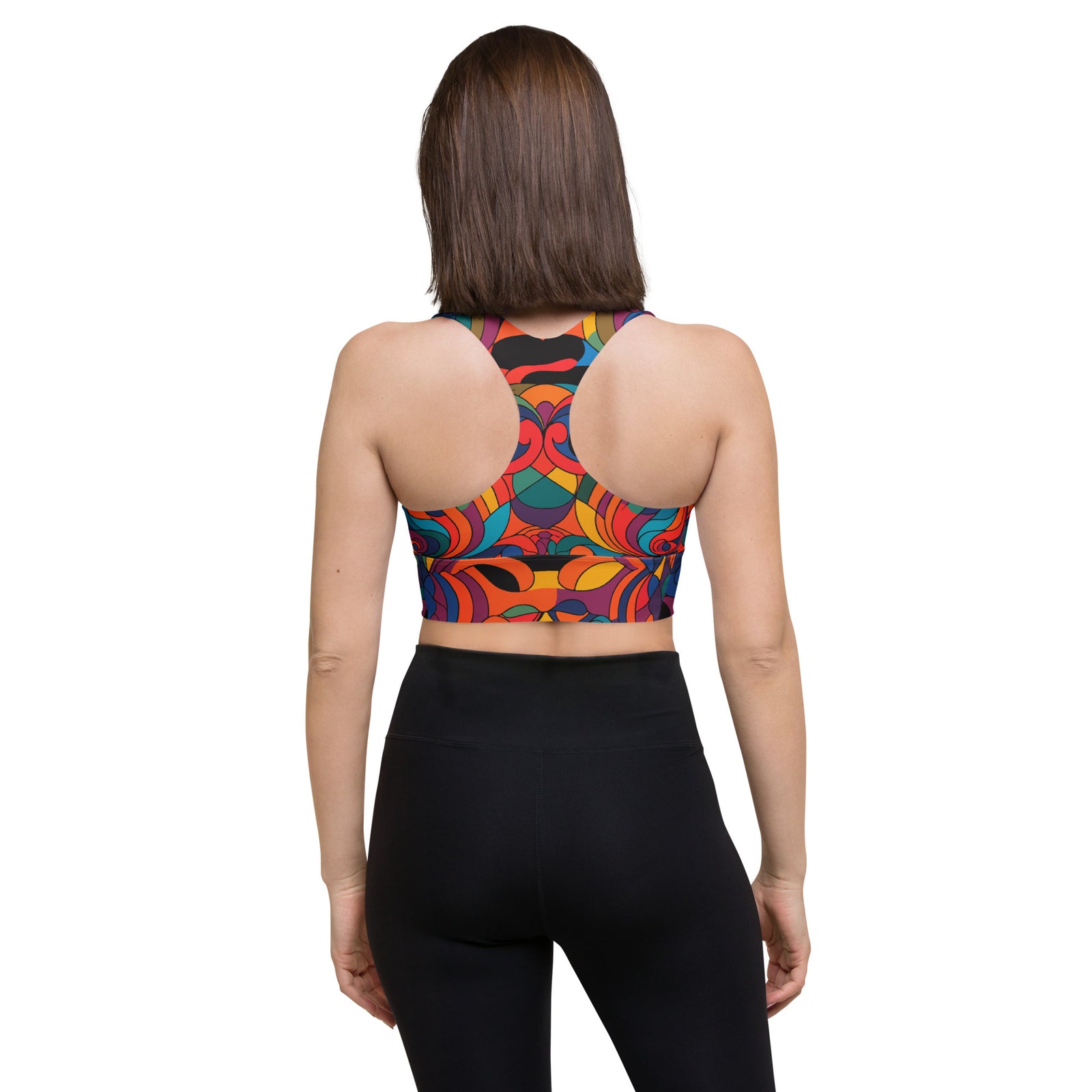 Kaleidoscopic Longline Sports Bra
