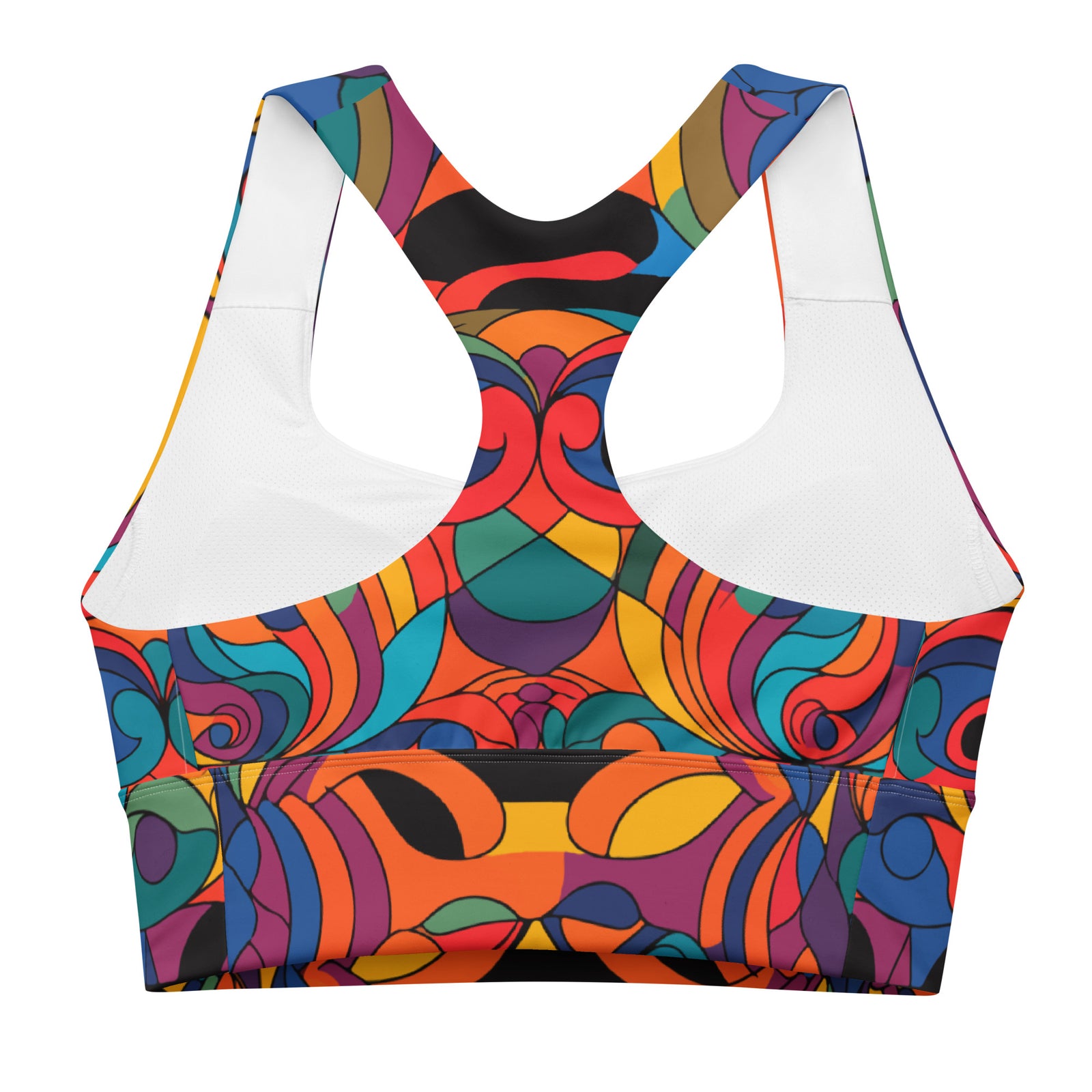 Kaleidoscopic Longline Sports Bra
