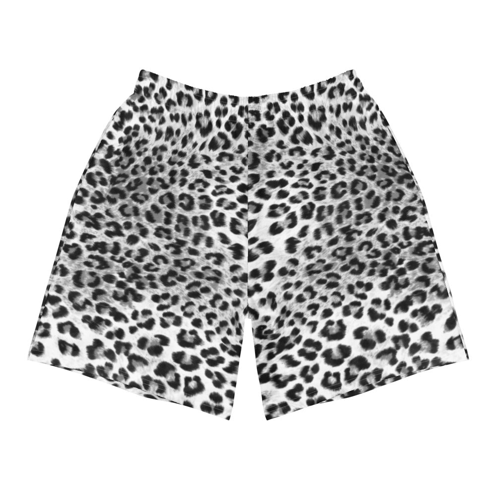 Snow Leopard Men's Athletic Long Shorts