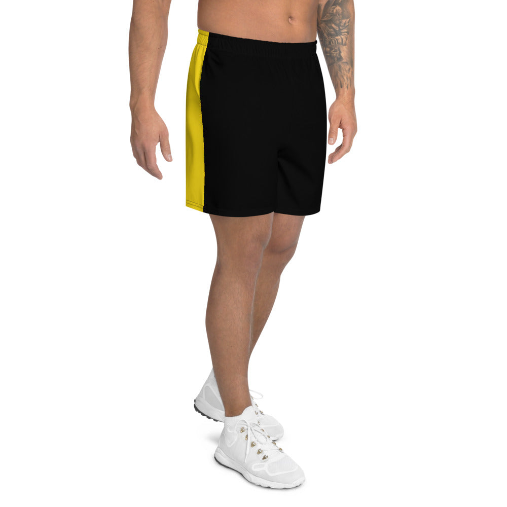Gold And Black Men&#39;s Athletic Long Shorts