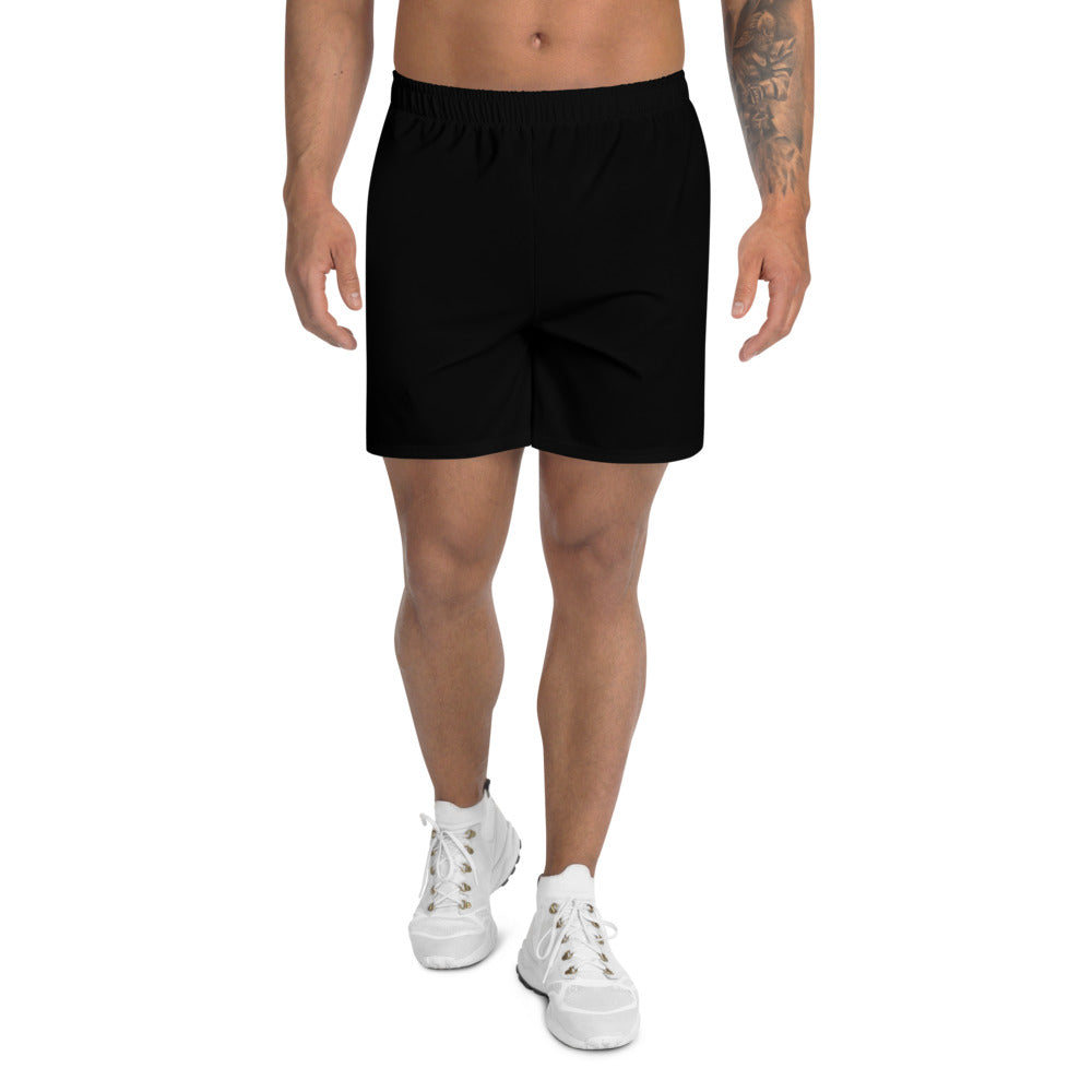 Gold And Black Men's Athletic Long Shorts