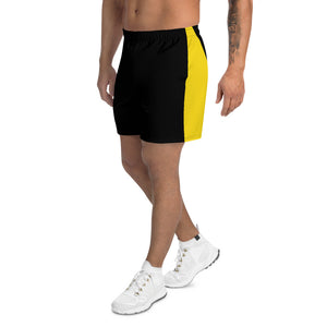 Gold And Black Men's Athletic Long Shorts