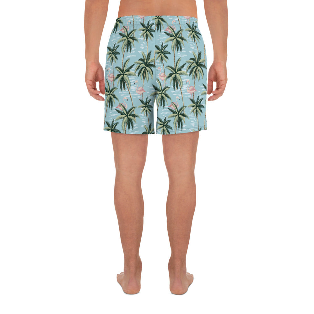 Funky Flamingo Men's Athletic Long Shorts