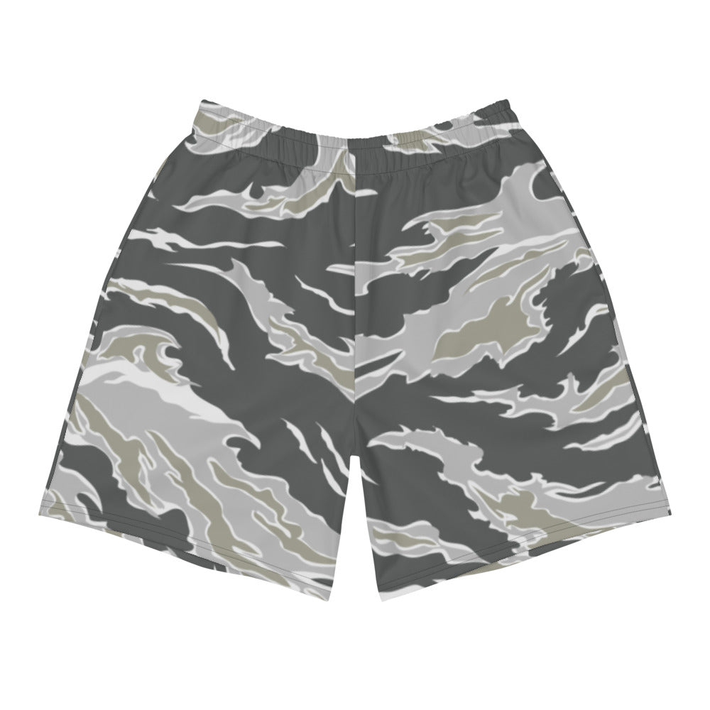 Drab Tiger Stripe Camo Men's Athletic Shorts