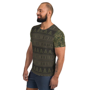 Faux Military Christmas Camo Sweater Men's Athletic T-shirt