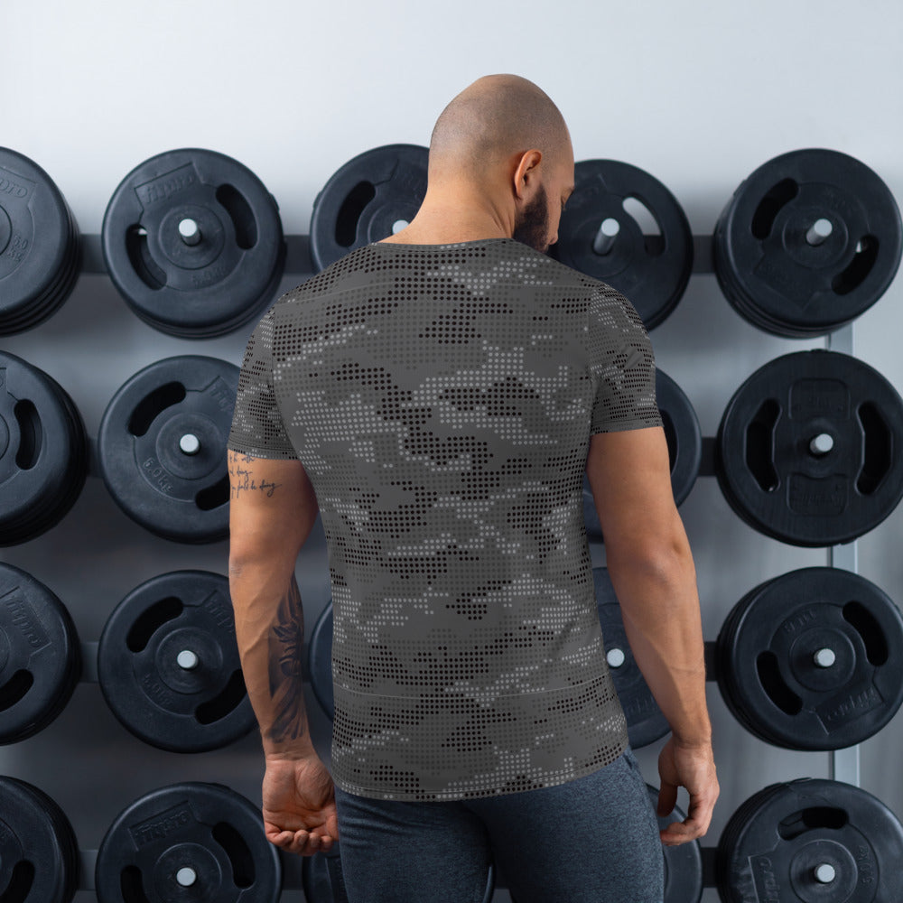 Night Digital Camo Men&#39;s Athletic T-shirt