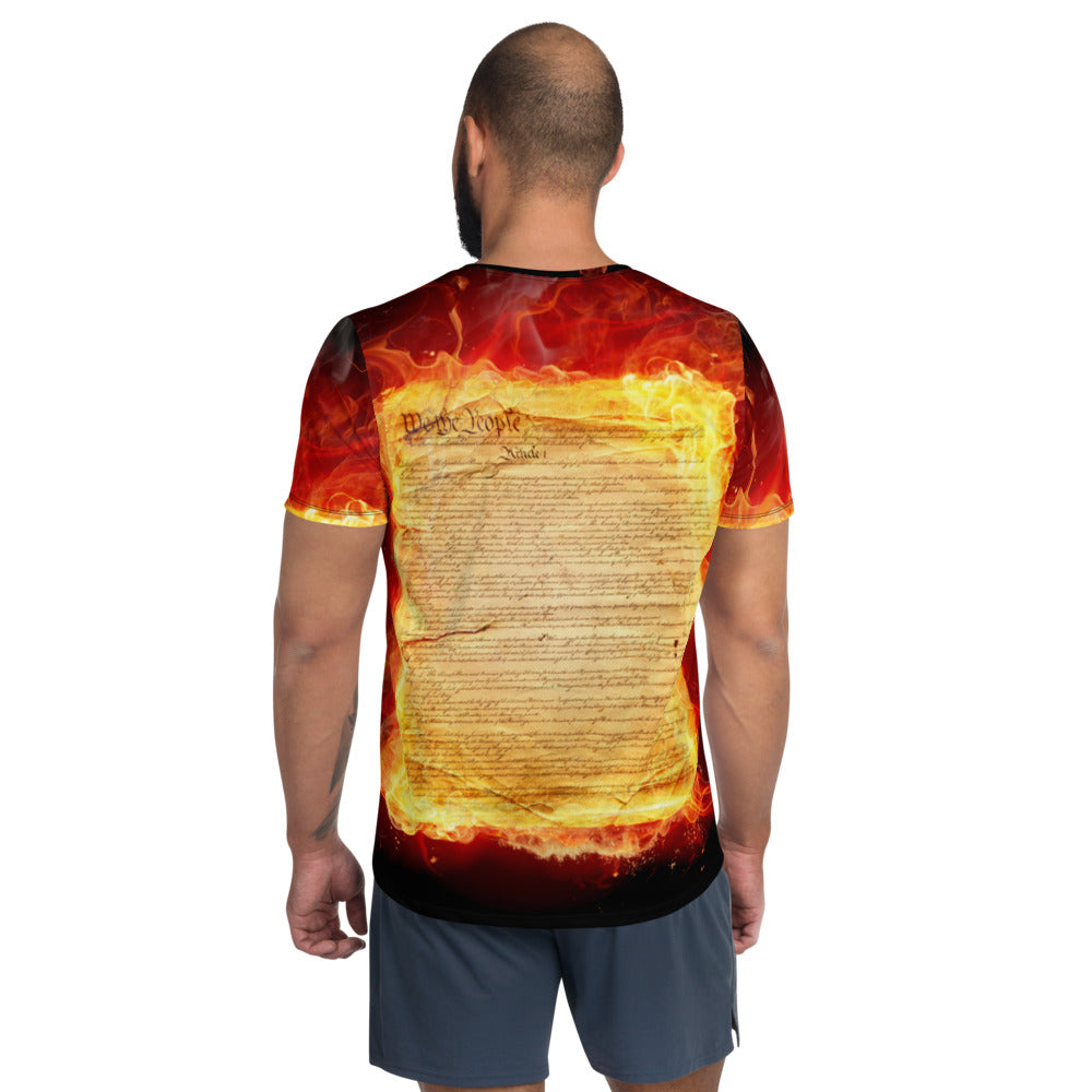Burning Constitution Men's Athletic T-shirt